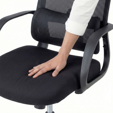chaise de bureau noir axis maille accoudoirs fixes 6