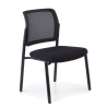 Chaise visiteur Hermes, piètement 4 pieds, assise large, dossier en maille
