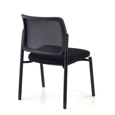 chaise visiteur noir sans bras maille sans accoudoirs 6