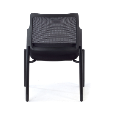 chaise visiteur noir sans bras maille sans accoudoirs 7