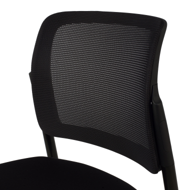 chaise visiteur noir sans bras maille sans accoudoirs 10