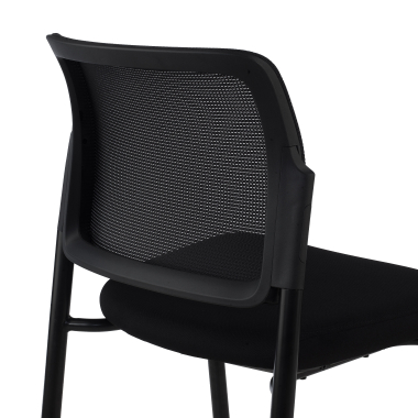 chaise visiteur noir sans bras maille sans accoudoirs 11