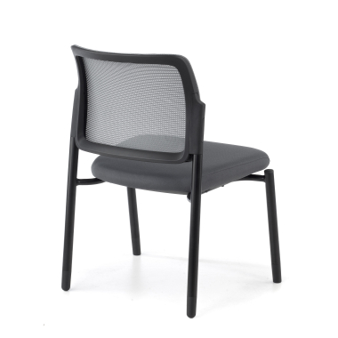 chaise visiteur gris sans bras maille sans accoudoirs 6