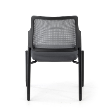 chaise visiteur gris sans bras maille sans accoudoirs 7