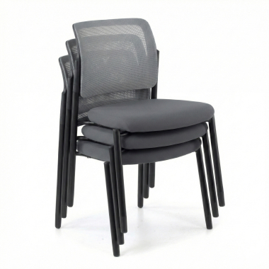 chaise visiteur gris sans bras maille sans accoudoirs 10