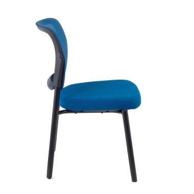 chaise visiteur bleu sans bras maille sans accoudoirs 4