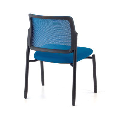 chaise visiteur bleu sans bras maille sans accoudoirs 6