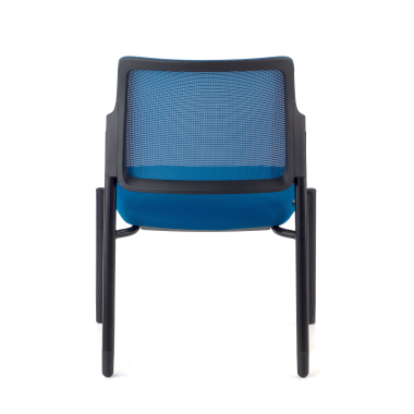 chaise visiteur bleu sans bras maille sans accoudoirs 7