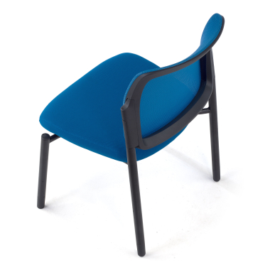 chaise visiteur bleu sans bras maille sans accoudoirs 9