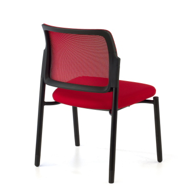chaise visiteur rouge sans bras maille sans accoudoirs 6