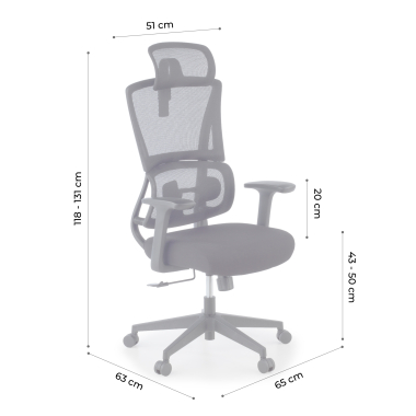 chaise ergonomique noir avec appui tete tissu accoudoirs fixes double soutien lombaire appui tete 13