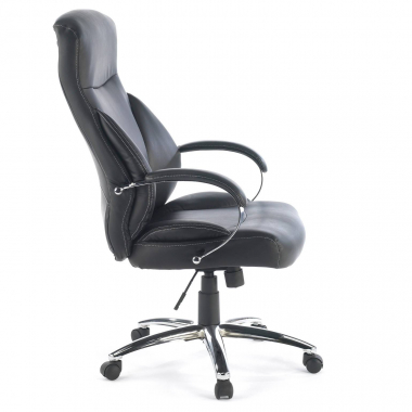 fauteuil de bureau noir gouda simil cuir accoudoirs rembourres 4