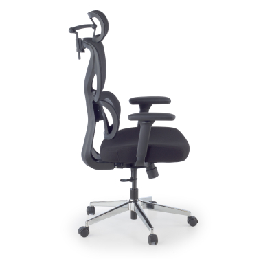chaise ergonomique noir erghos air tissu accoudoirs reglables 3d soutien lombaire appui tete 4