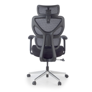 chaise ergonomique noir erghos air tissu accoudoirs reglables 3d soutien lombaire appui tete 8