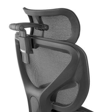 chaise ergonomique noir erghos air tissu accoudoirs reglables 3d soutien lombaire appui tete 10