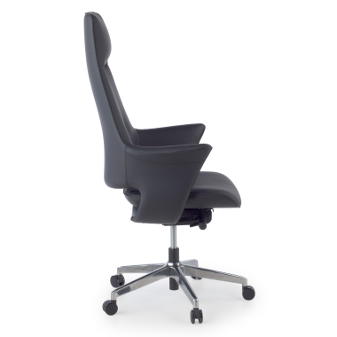 fauteuil de bureau noir dortmund simil cuir accoudoirs rembourres 4