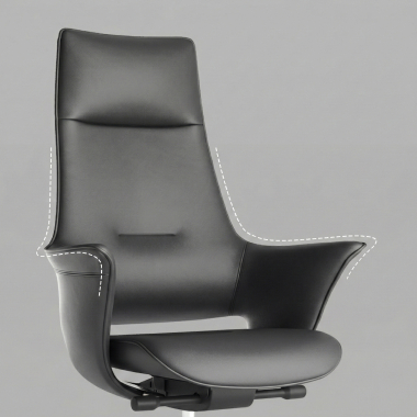 fauteuil de bureau noir dortmund simil cuir accoudoirs rembourres 8
