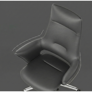 fauteuil de bureau noir dortmund simil cuir accoudoirs rembourres 9