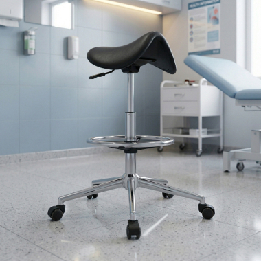 tabouret datelier et de laboratoire noir ergonomique plastique sans accoudoirs 2