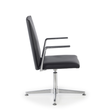 chaise de reunion noir chaise de reunion cuir authentique accoudoirs fixes 4
