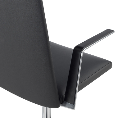 chaise de reunion noir chaise de reunion cuir authentique accoudoirs fixes 6