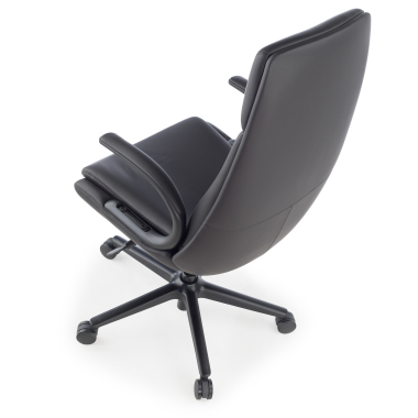 fauteuil de bureau noir kronberg simil cuir accoudoirs rembourres 10