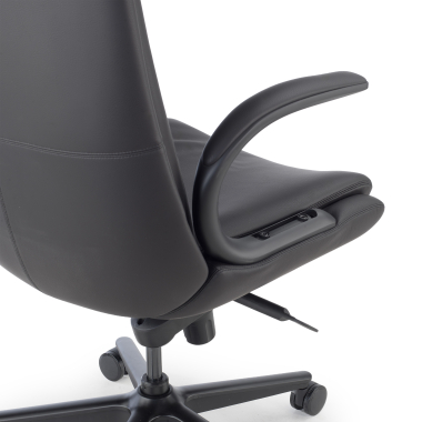 fauteuil de bureau noir kronberg simil cuir accoudoirs rembourres 6