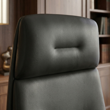 fauteuil de bureau noir kronberg simil cuir accoudoirs rembourres 12