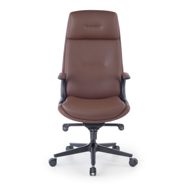 fauteuil de bureau marron kronberg simil cuir accoudoirs rembourres 3