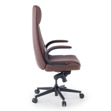fauteuil de bureau marron kronberg simil cuir accoudoirs rembourres 7