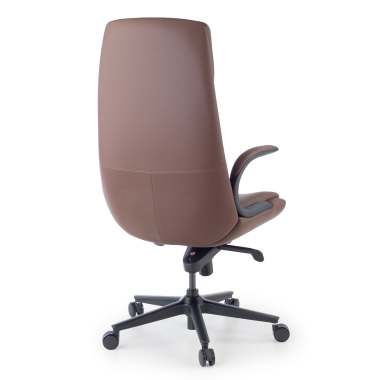 fauteuil de bureau marron kronberg simil cuir accoudoirs rembourres 9