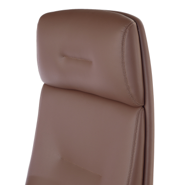 fauteuil de bureau marron kronberg simil cuir accoudoirs rembourres 6