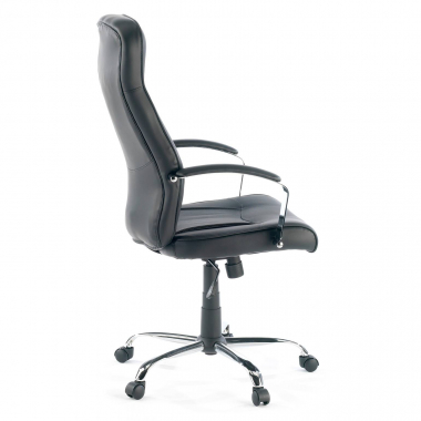 fauteuil de bureau noir glencoe simil cuir accoudoirs rembourres 4