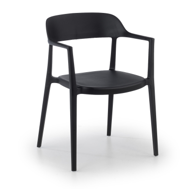 chaise de conference noir riga plastique sans accoudoirs 1