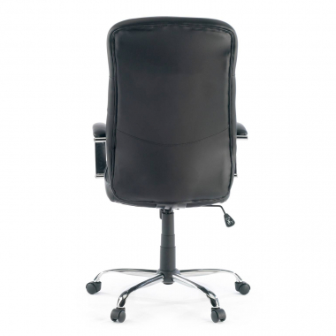 fauteuil de bureau noir glencoe simil cuir accoudoirs rembourres 6