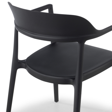 chaise de conference noir riga plastique sans accoudoirs 7