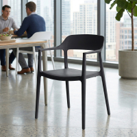Chaise de conférence Riga avec accoudoirs, 4 pieds, empilable