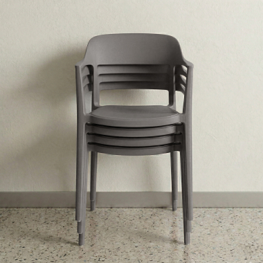 chaise de conference gris riga plastique sans accoudoirs 6