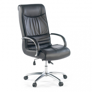 fauteuil de bureau noir texas cuir authentique accoudoirs rembourres soutien lombaire 1