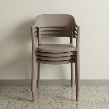 chaise de conference beige riga plastique sans accoudoirs 6
