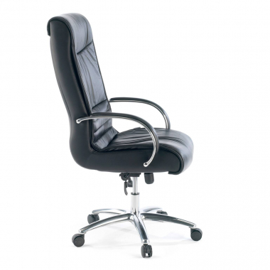 fauteuil de bureau noir texas cuir authentique accoudoirs rembourres soutien lombaire 4
