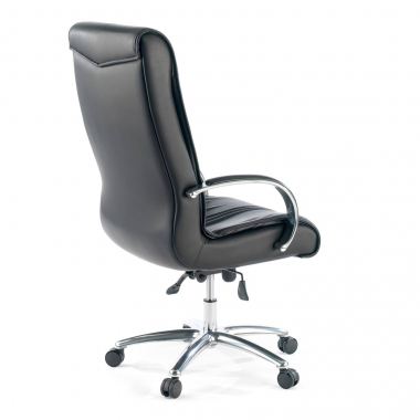 fauteuil de bureau noir texas cuir authentique accoudoirs rembourres soutien lombaire 6