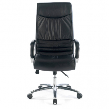 fauteuil de bureau noir texas cuir authentique accoudoirs rembourres soutien lombaire 3