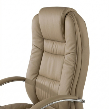 fauteuil de bureau beige adana simil cuir accoudoirs rembourres 4