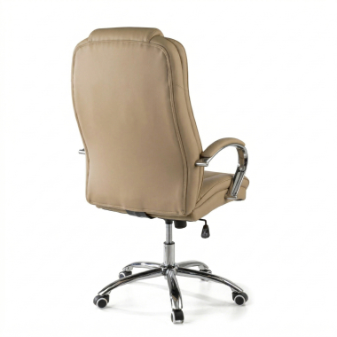 fauteuil de bureau beige adana simil cuir accoudoirs rembourres 7