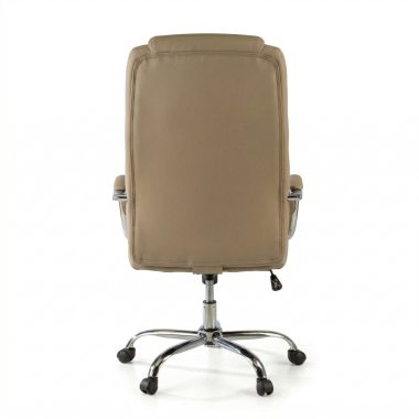 fauteuil de bureau beige adana simil cuir accoudoirs rembourres 8