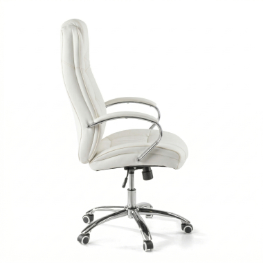 fauteuil de bureau blanc adana simil cuir accoudoirs rembourres 6