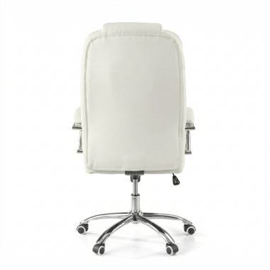 fauteuil de bureau blanc adana simil cuir accoudoirs rembourres 8
