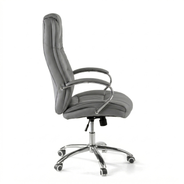fauteuil de bureau gris adana simil cuir accoudoirs rembourres 6