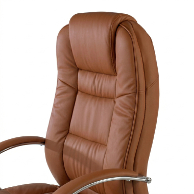fauteuil de bureau marron adana simil cuir accoudoirs rembourres 3